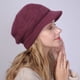 thumbnail image 4 of RV Gorro de invierno cálido para mujer Gorro holgado de crochet Gorros de punto con BRILLAR  Rojo Verde, 4 of 4