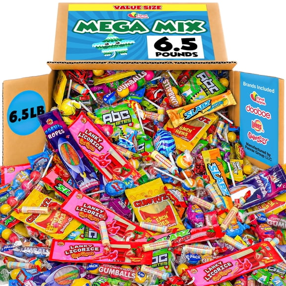A Great Surprise Assorted Candy Mix, 6.5 lb Bulk Individually Wrapped Candy Variety Pack for Piñatas, Goodie Bags & Party Favors