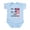 Sky Blue, variant on CafePress - Half British Half American Body Suit - Baby Light Bodysuit, Size Newborn - 24 Months
