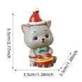 thumbnail image 3 of 1ps Cute Cartoon Christmas Animals Resin Ornaments, Creative Home Figurines, Father Christmas Elk Holiday Decorations,Cute Ornament, Home Living Room Bar Cafe Decor Ornament Grey1, 3 of 4