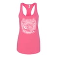 thumbnail image 2 of Wild Bobby, Shake Rattle And Roll Vintage Hot Rods Pop Culture Ladies Racerback Tank Top, Hot Pink, Large, 2 of 3