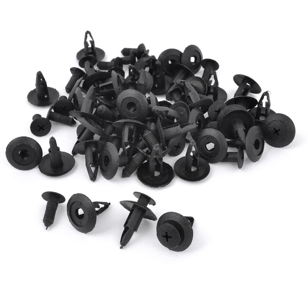 50pcs Rivets Fastener Fender Bumper Push Screw Pin Clips 0.31" Hole