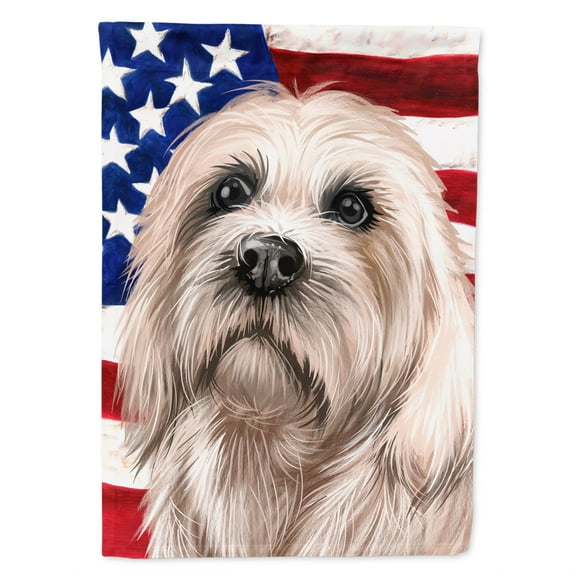 Carolines Treasures CK6501CHF Dandie Dinmont Terrier American Canvas House Size outdoor-flags, Multicolor