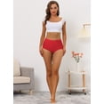 thumbnail image 5 of DARING DIVA Women's High-Waist Invisibles Underwear Breathable Panties S Bright Red, 5 of 6