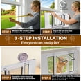 thumbnail image 2 of Cat Door for Window, Adjustable 27"-32", Aluminum Frame, 4 Locking Modes, Magnetic Closure, Weatherproof, 2 of 5