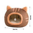 thumbnail image 2 of Lit pour Animaux Semi-Fermé Chaud d'Hiver Coussin Confortable pour Chats d'Intérieur et Petits Chiens, 2 of 6