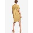 thumbnail image 2 of ellos Women's Plus Size Button Front Linen Shirtdress - 16, Honey Spice, 2 of 4
