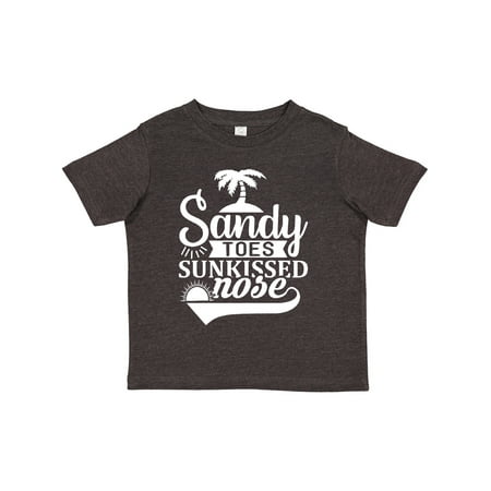 

Inktastic Summer Sandy Toes and Sun-Kissed Nose Palm Tree Silhouette Gift Toddler Boy or Toddler Girl T-Shirt