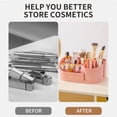 thumbnail image 3 of 360° Rotating Makeup Brushes Organizer, Cosmetics Organizer, Durable Makeup Box, Fits Cosmetics, Brushes, Perfume, Skin Care, Lipsticks (Pink), 3 of 3