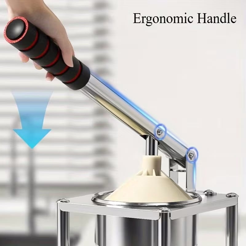 Heavy-Duty Manual Citrus Juicer - Stainless Steel 304 Lever-Press Juicer for Orange, Lemon, and Grapefruit with Pulp Strainer, Easy-Clean Design for Fresh Homemade Juice