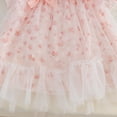 thumbnail image 5 of Mercatoo Baby Girl Tutu Dress Lace Puff Sleeve Bow Floral Tulle Princess Birthday Party Dresses Wedding Flower Girls Clothes, 5 of 7