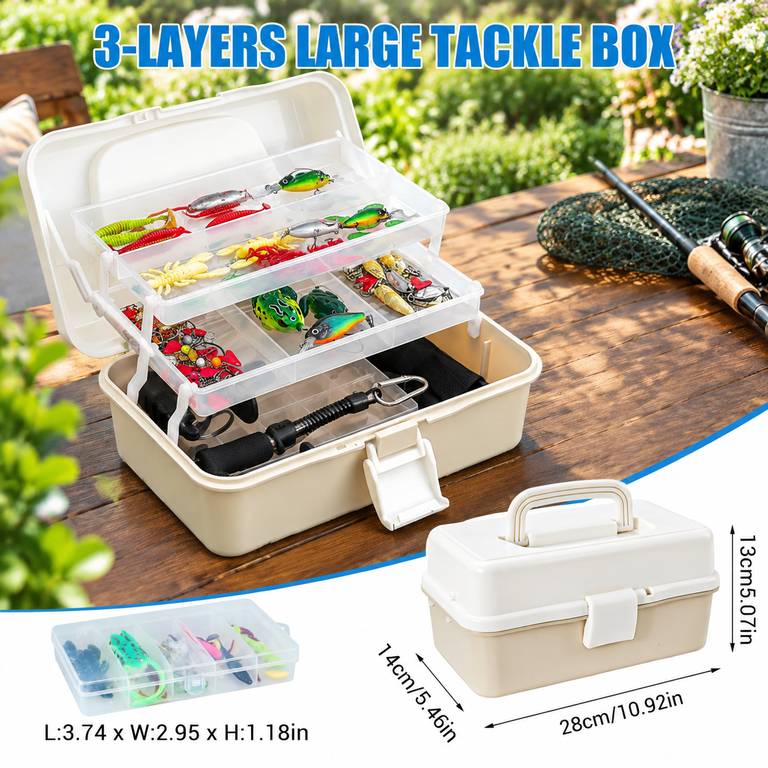 Layers Fishing Tackle Box 213lures Kit With Small Tool Containing ...