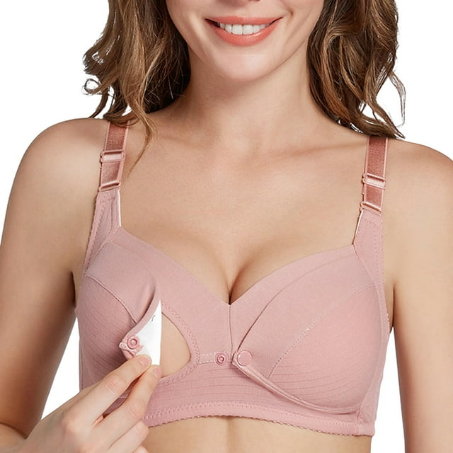 Pure Cotton Close Knit Anti Sagging Large Sized Front Opening Bra