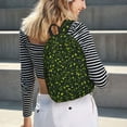 thumbnail image 6 of KLL Green Branch Olive Print Travel Laptop Backpack - College Backpack Business Work Bag Nurse Bag Casual Daypack for Weekender Business Hiking -Medium, 6 of 6