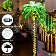 thumbnail image 3 of Palmera iluminada por LED de 5 pies con cocos para decoración exterior/interior, 3 of 6
