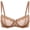 Gravel Beige, variant on Women's Sexy Lace Bra Underwire Balconette Unlined Demi Sheer Plus Size