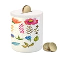 thumbnail image 3 of Flower Piggy Bank, Watercolor Style Flowers Tulips Roses Colored Leaves Garden Plants Design Print, Ceramic Coin Bank Money Box for Cash Saving, 3.6" X 3.2", Multicolor, by Ambesonne, 3 of 4