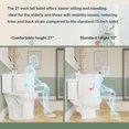 Simple Project 21 Inch High Toilet Elongated With Comfort Chair Seat, 1
