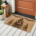 thumbnail image 5 of Western Christmas 2'x3' Washable Rug, Cowboy Xmas Tree Vintage Wooden Brown Non-Slip Soft Doormat Area Rugs for Entrance Bathroom Bedsides, Carpet for Kitchen Bedroom, Entryway Floor Mat, 5 of 9