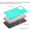 thumbnail image 3 of Étui pour iPhone 11 Pro Max, Mince 2 en 1 Hybride Pare-Chocs en TPU Souple Étui Rigide Antichoc Anti-Rayures Résistant aux Chocs Étui de Protection pour iPhone 11 Pro Max 6.5 Pieds', Vert Menthe, 3 of 7