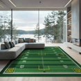 thumbnail image 2 of ODIKA 6'x9' Washable Area Rug Easy Care, Non-Shedding, Football Theme Gridiron Markers Goal Posts Stripes Field Flowing Dynamic for Queen Size Bedroom Under Bed Master Suite, 2 of 7