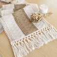 thumbnail image 3 of Dalrosia Boho Table Runner 72 Inches Long Macrame Table Runner Farmhouse Style Table Runner with Tassels for Party Bohemian Rustic Wedding Bridal Shower Dining Decor (12x72 Inches), 3 of 7
