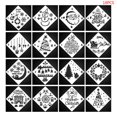 thumbnail image 1 of 16 piezas/juego de plantillas navideñas para pintar, álbumes de recortes, sellos y relieve, 1 of 5