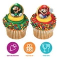 thumbnail image 2 of Anillos DecoPac Super Mario para decoración de magdalenas, paquete de 24, 2 of 8