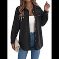 thumbnail image 1 of Camisa de Punto para Mujer, de Otoño, de Corta, de , de Larga, con Botones Negro M, 1 of 9