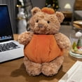 thumbnail image 4 of 11.8 Inch Soft Cuddly Small Bear Stuffed Animal, Removable Pumpkin Plush Toy,Festive Plush Playmate For, 4 of 6