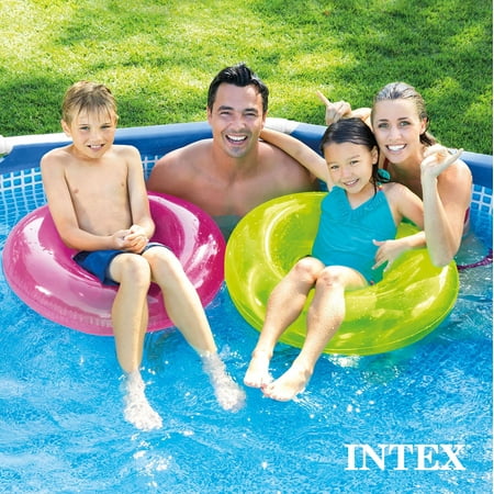 Intex - 10' x 30" Metal Frame Round Above Ground Swimming Pool with Pump - Blue