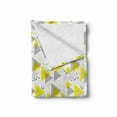 thumbnail image 2 of Geometric Soft Flannel Fleece Blanket, Modern Geometrical Design with a Tech Layout Grid and Triangular Style, Cozy Plush for Indoor and Outdoor Use, 50" x 70", Yellow Charcoal Grey, by Ambesonne, 2 of 6