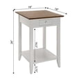 thumbnail image 4 of American Heritage One-Drawer End Table with Shelf in White Wood Finish, 4 of 5