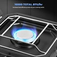 thumbnail image 4 of 2-Burner Propane Stove with Griddle and Carrying Bag, Portable Foldable Camping Stove with 2 Adjustable Burners 16000 BTUs,for Camping Tailgating Essentials Gear, 4 of 7