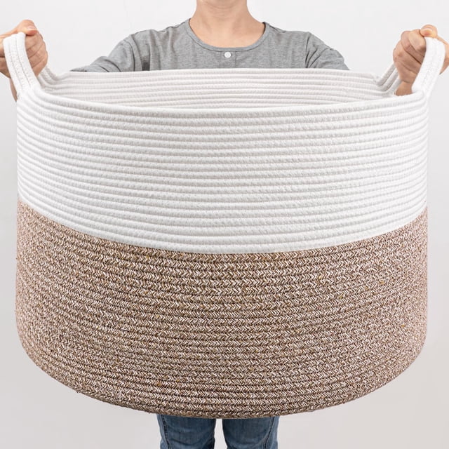 Cesto para ropa Goodpick con cuerda de algodón 83L, 55x35 cm
