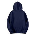 thumbnail image 3 of Textilo Women's Long Sleeve Hoodies Hooded Pullover Hoodies with Pocket Solid Color Sweaters Loose Fall Winter Comfy Casual 2026 Outfits,Navy 3XL, 3 of 6