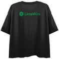 thumbnail image 2 of LimeWire Lime Slice Logo Art Crew Neck Short Sleeve Women's Black Crop Top-XL, 2 of 7