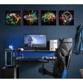 thumbnail image 3 of HFDF Gamer Room Decor for Boys Game Wall Art Graffiti Gamepad Earphone Canvas Print Pictures Cool Video Gaming Poster Street Pop Men Cave Teen Bedroom Dorm Playroom ArtworkX4 Panels 16x12inch Framed, 3 of 6