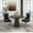 Black, variant on Roundhill Furniture Vogel 3-Piece Round Dining Set, Pedestal Dining Table with 2 Chairs, Blue