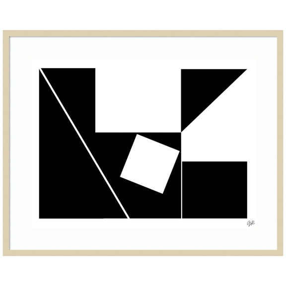 Amanti Art K Town Wood Framed Wall Art Print