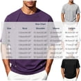 thumbnail image 3 of TKKCS Mens Fashion Short Sleeve Crew Neck T Shirts- Regular Fit Lightweight Daily Wear Summer Casual Tees Purple Size 2XL, 3 of 5