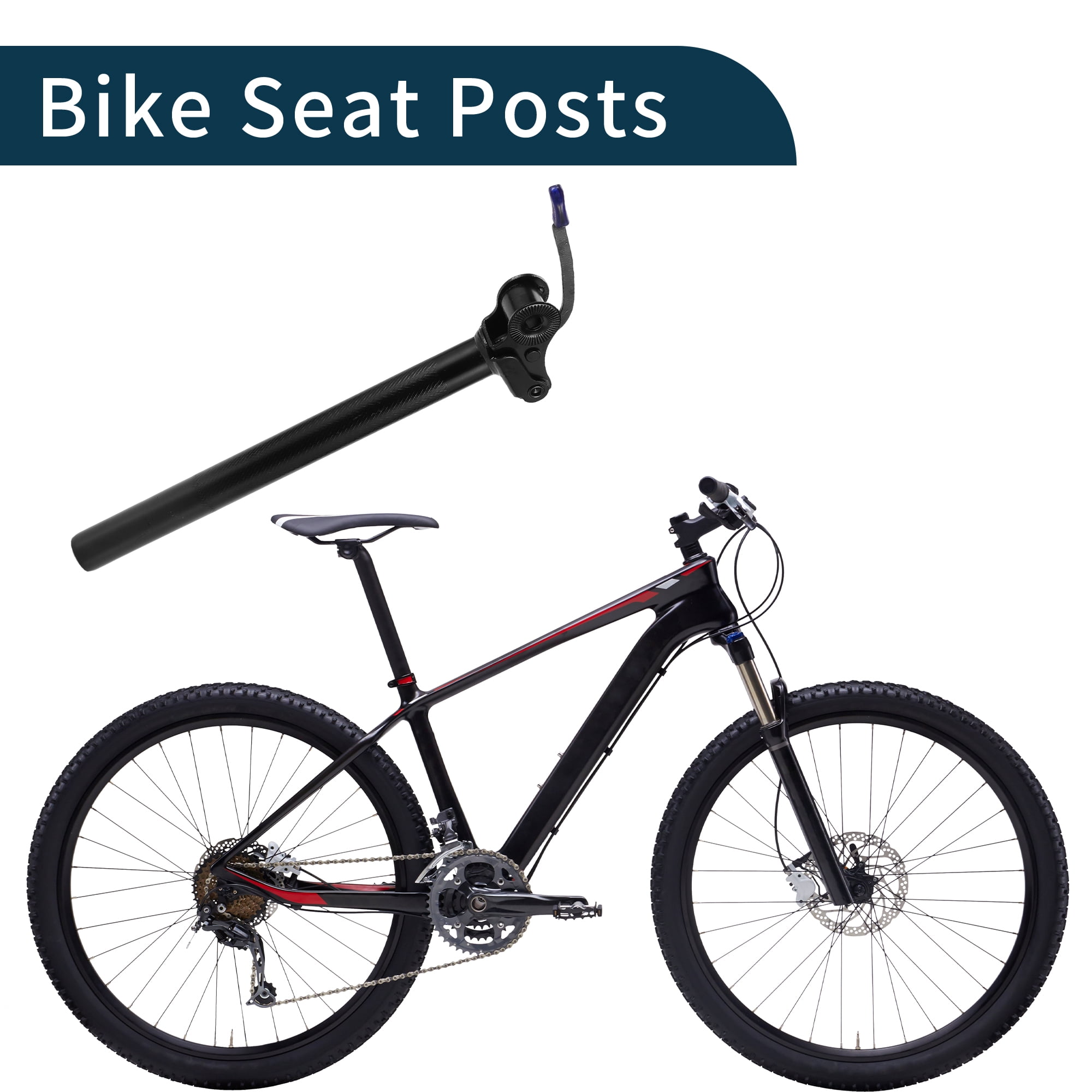 Unique Bargains Bike Seat Post Electric Bicycles Anti-Theft Locking 27.2x300mm Steel