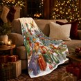 thumbnail image 3 of Dinosaurs around Wrapped Presents and Tree, Festive Whimsical Style for Dinosaur Lovers, Holiday Dino Party Scene and Christmas Gift, Cozy Flannel Blanket for Playroom and Bedroom, Home Decor, 3 of 9
