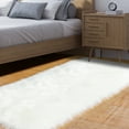thumbnail image 3 of REGALWOVEN Faux Fur Area Rug Shaggy Runner Rug, White 2x5 Feet, 3 of 8