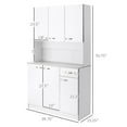 thumbnail image 5 of YJTONWIN Modern Freestanding Kitchen Buffet Hutch, 5 of 5