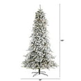 thumbnail image 7 of Nearly Natural 9ft. Flocked Livingston Fir Artificial Christmas Tree with Pine Cones and 650 Clear Warm LED Lights, 7 of 7