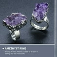 thumbnail image 2 of 1Pc Exquisite Irregular Crystal Finger Ring Finger Ring for Woman Hand Jewelry, 2 of 8