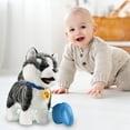 thumbnail image 6 of Walking Barking Toy Dog with Remote Control Leash, Plush Puppy Electronic Interactive Toys, Shake Tail,Pretend Dress Up Realistic Stuffed Animal Dog Age 3 4 5 6+ Years Old Gift, 6 of 7