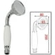 thumbnail image 4 of Bathroom Classical Shower Head, Traditional Telephone Style Handheld Shower, Retro Ceramic Handle Hand Showe Rain Sprayer Showers with 1.5M Hose (Chro, 4 of 4