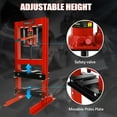 thumbnail image 4 of Danolapsi Hydraulic Shop Press,6 Ton Hydraulic Shop Press,H-Frame Garage Floor Adjustable Shop Press with Stamping Plates to Bend,Straighten,Or Press Parts,Install Bearings & U-Joints, 4 of 6